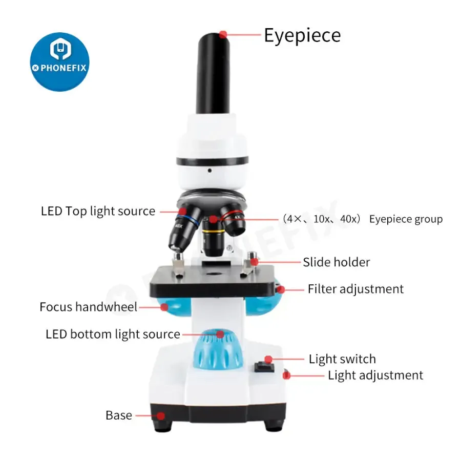 2000X Biological Monocular Microscope For Student Lab Educational Toy