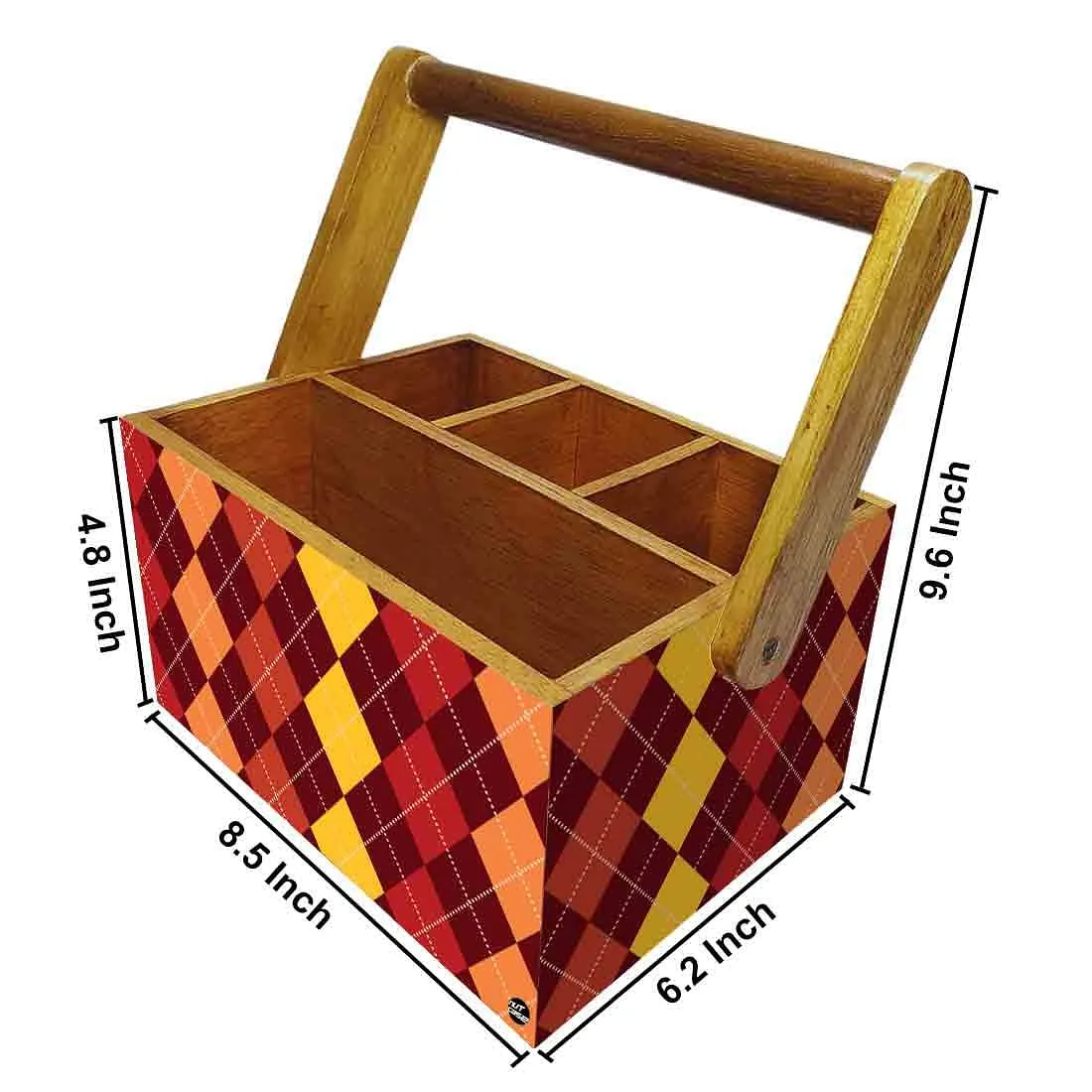 Cutlery Stand for Dining Table Spoons Forks Tissue Organizer - Hexa Pattern