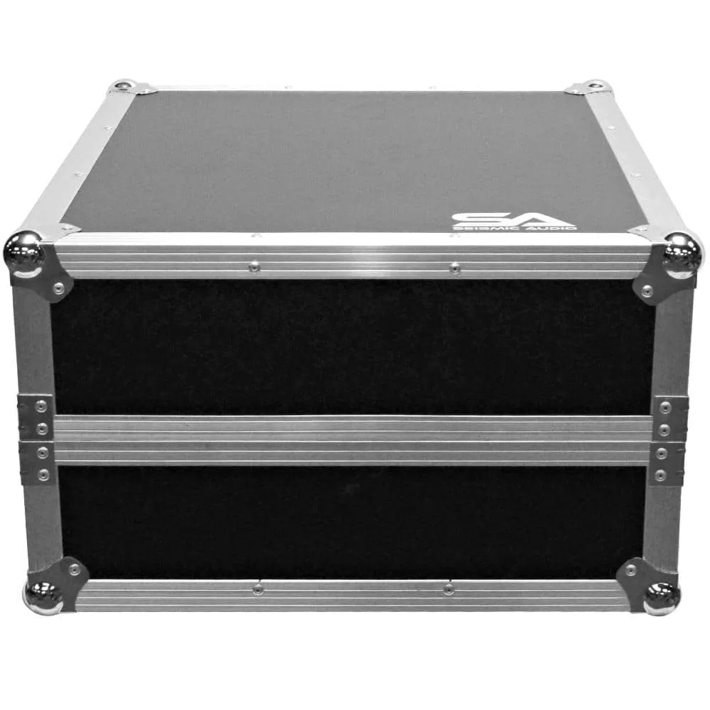 SATAC2x10 - Heavy Duty 2 Space ATA Rack Case with 10U DJ Mixer Top and Laptop Shelf