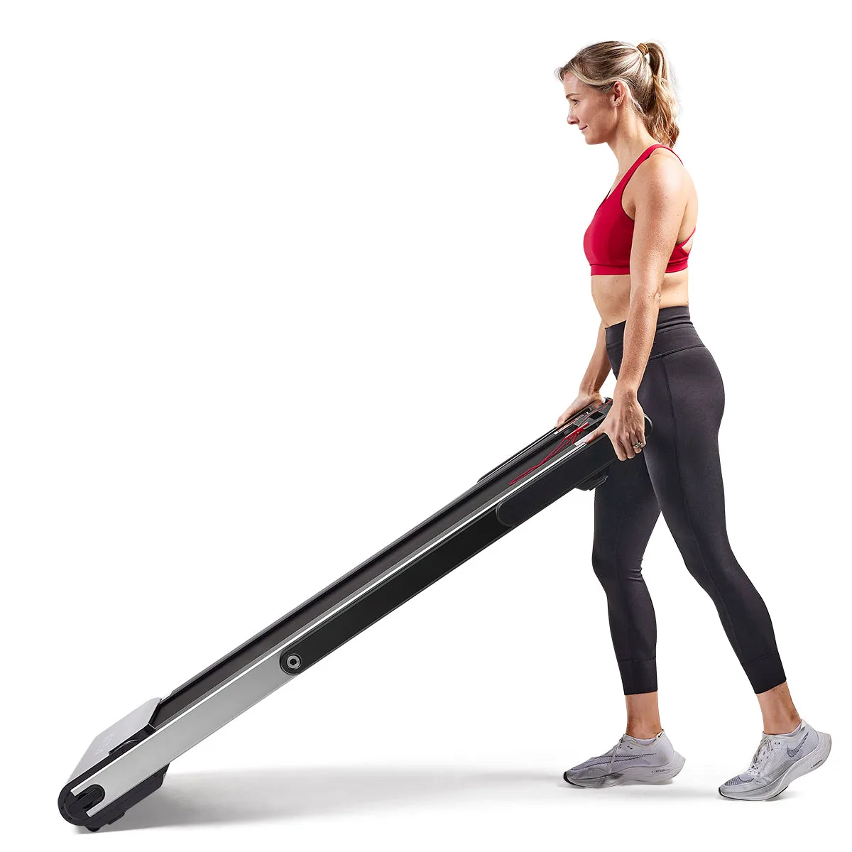 Space Saving Commercial Treadmill, Slim Motorized Asuna w/ Speakers