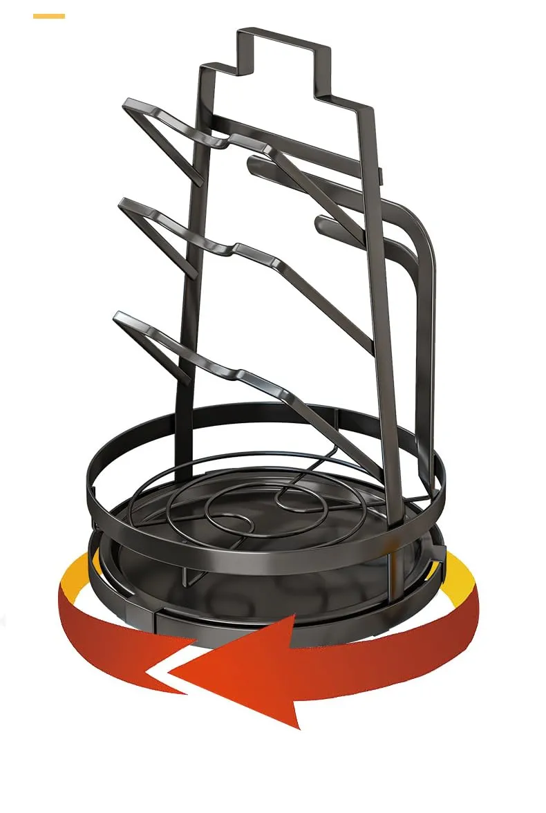 UMAI Rotatable Lid Rag Holder | 360° Rotation | Large Capacity | Free Installation | Kitchen Storage Organizer | Space-Saving | Multifunctional (Black)